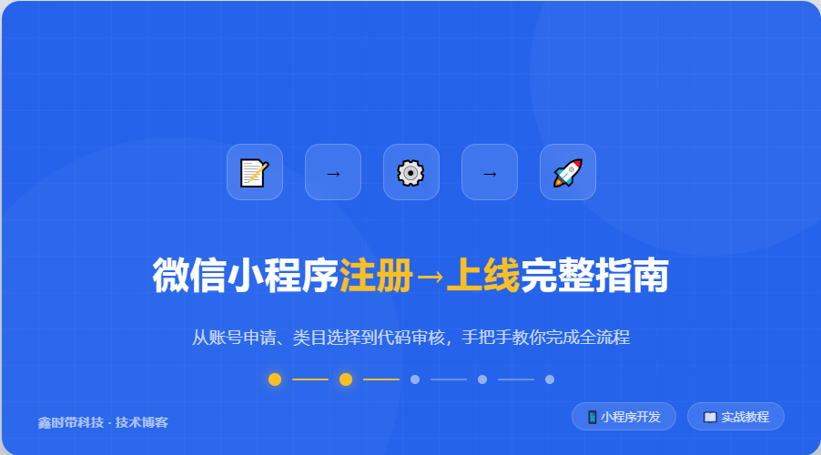 2026微信小程序怎么从注册到上线新手流程指南