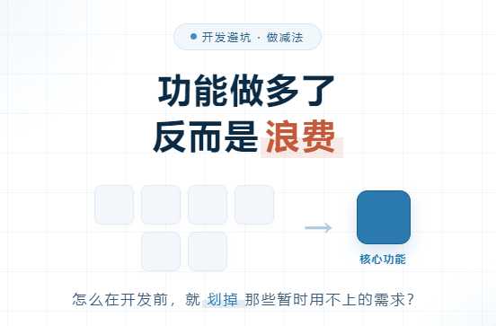 小程序的功能做多了反而是浪费，应该怎么在开发前，就划掉那些暂时用不上的需求？-封面图