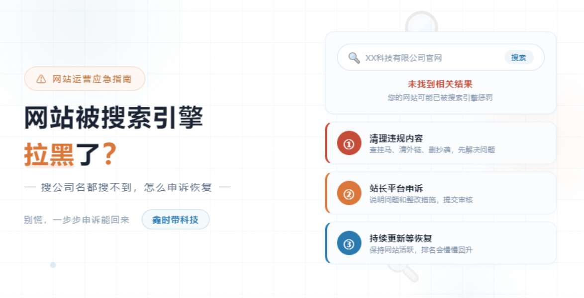 网站被搜索引擎拉黑，怎么搜都搜不到，怎么去申诉和恢复？-封面图