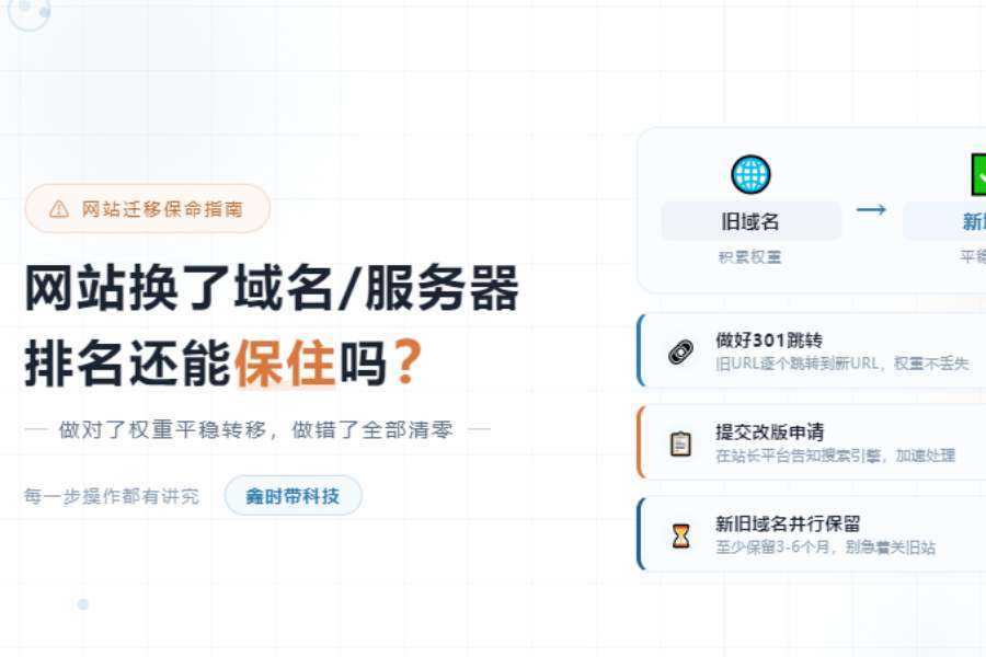 网站换了域名服务器怎么才不影响SEO排名