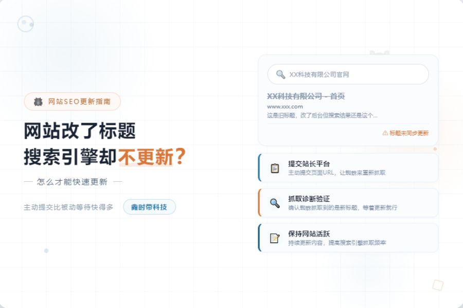 网站标题改了但搜索引擎没改