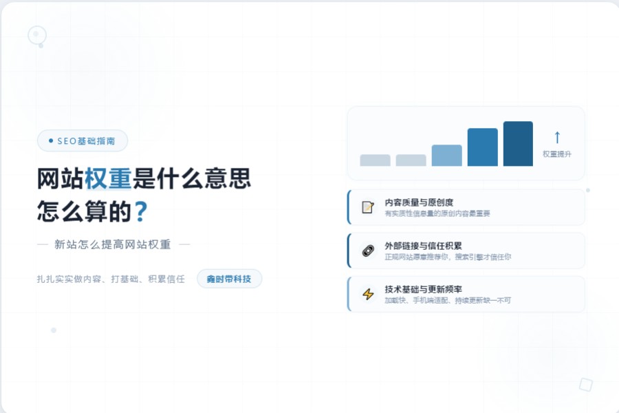网站权重是什么意思怎么算的？新站怎么提高网站权重?-封面图