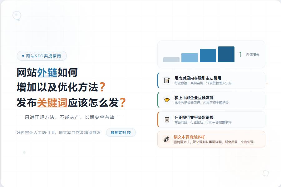 网站外链如何增加以及优化方法？发布关键词应该怎么发？-封面图